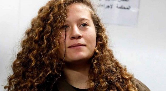 عهد التميمي في تونس لتكريمها من قبل الباجي قائد السبسي